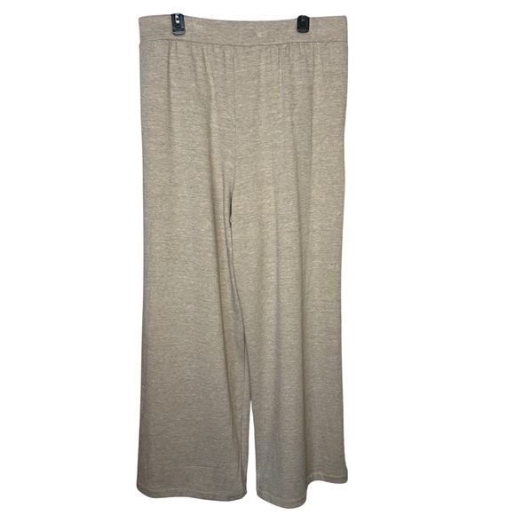 STYLUS‎ Womens XXL Beige Camel Heather High Rise Wide Leg Sweatpants Fleece NWT - Picture 9 of 11